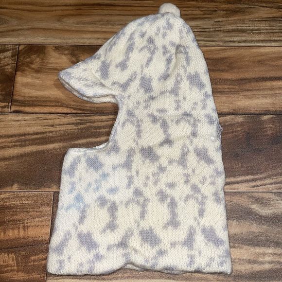 Vintage 100% Wool Cabela's Hunting Face Mask Hat White Winter Camo MADE IN USA - Picture 9 of 13